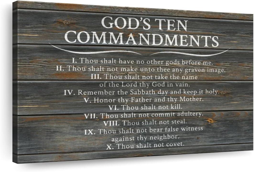 How We Loved the ElephantStock Ten Commandments Canvas Wall Art