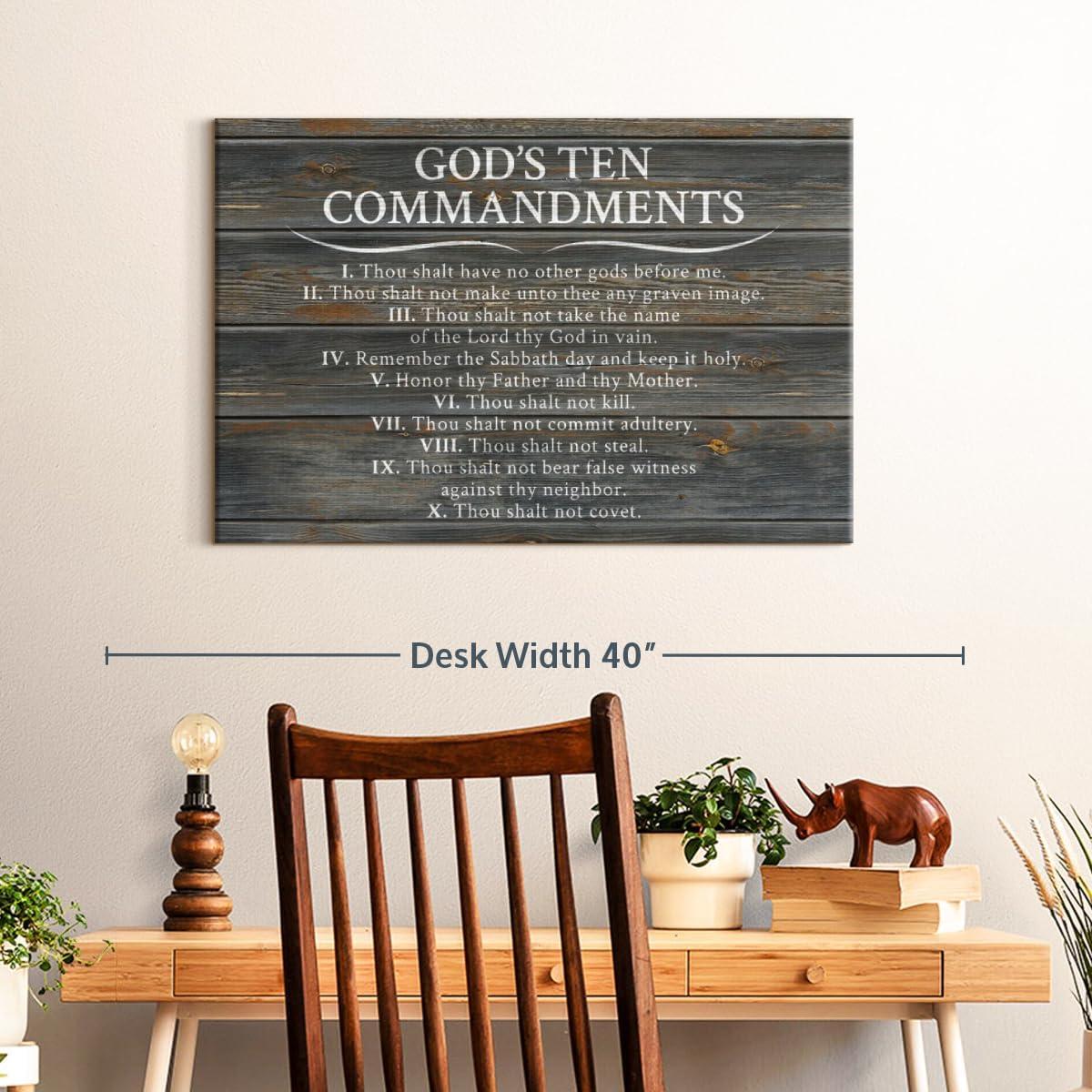 How We Loved the ElephantStock Ten Commandments Canvas Wall Art