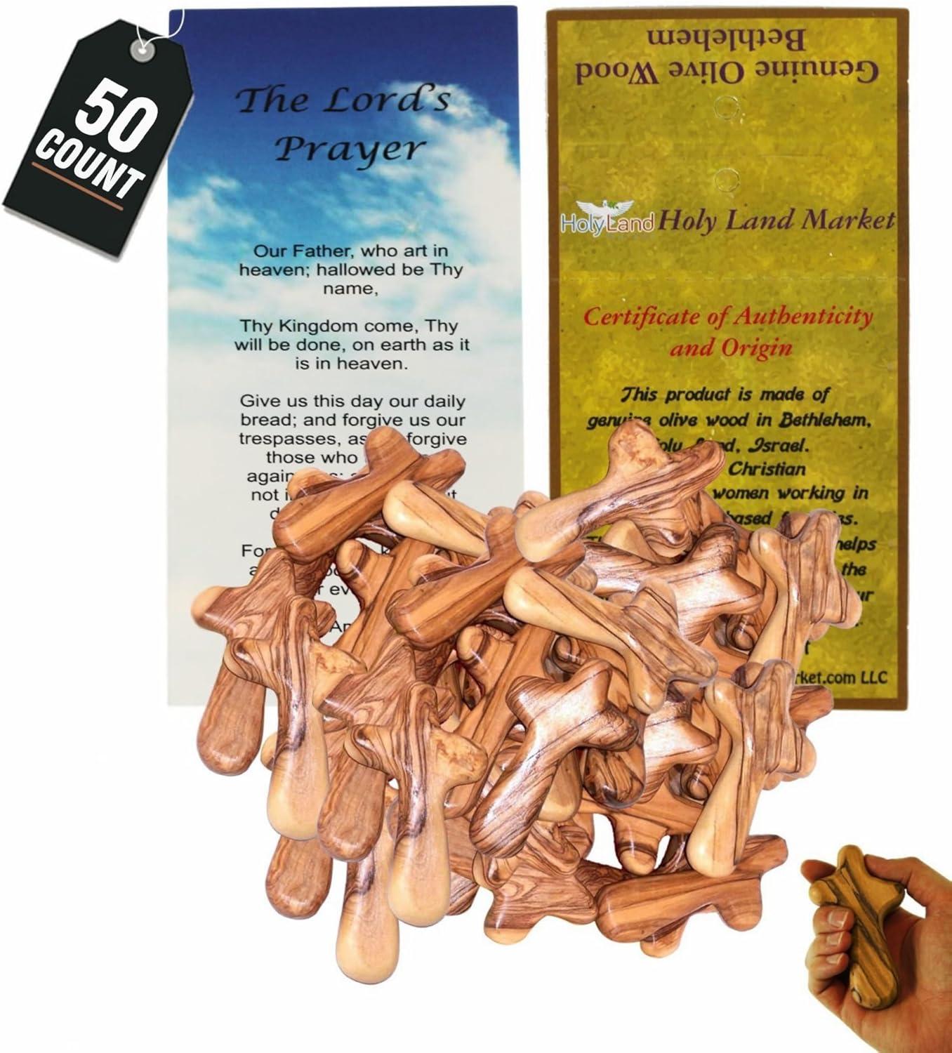 Our Review‌ of holy Land Market's 50⁢ olive Wood ⁣Hand Crosses